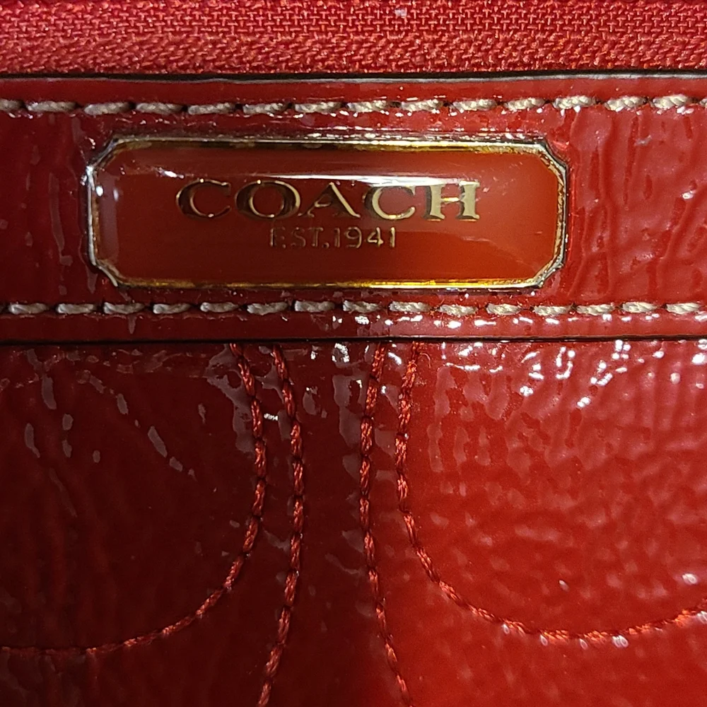 Coach Red Wristlet Small Purse - Picture 8 of 8